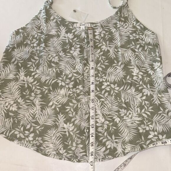 MINE Tropical Floral Print Camisole Tank Top, Size Large - Picture 4 of 8